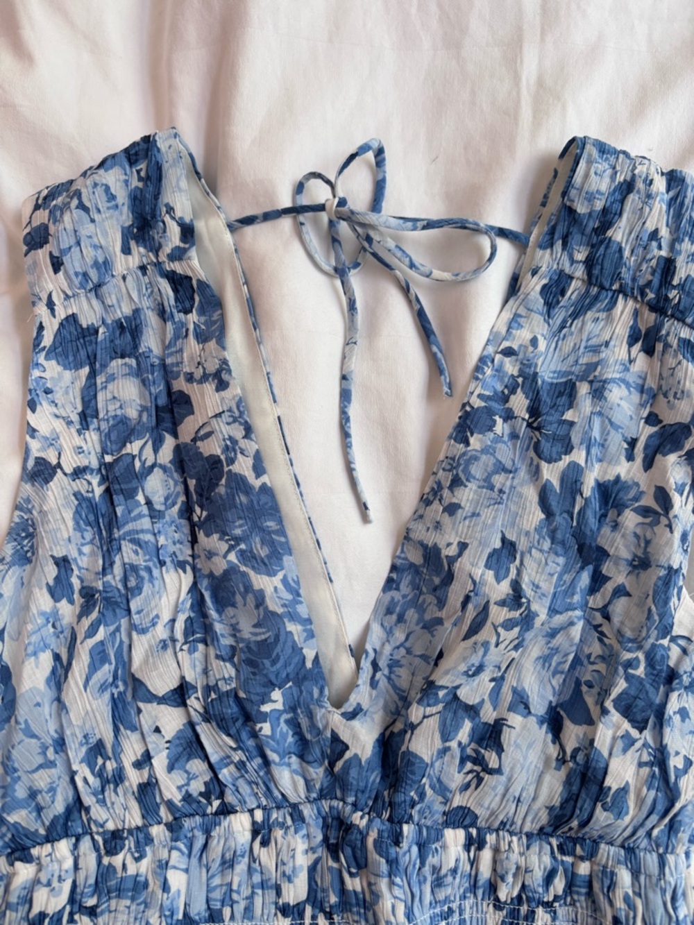 Abercrombie & Fitch Blue Floral Maxi Dress - Medium (NWT) - Picture 3 of 5